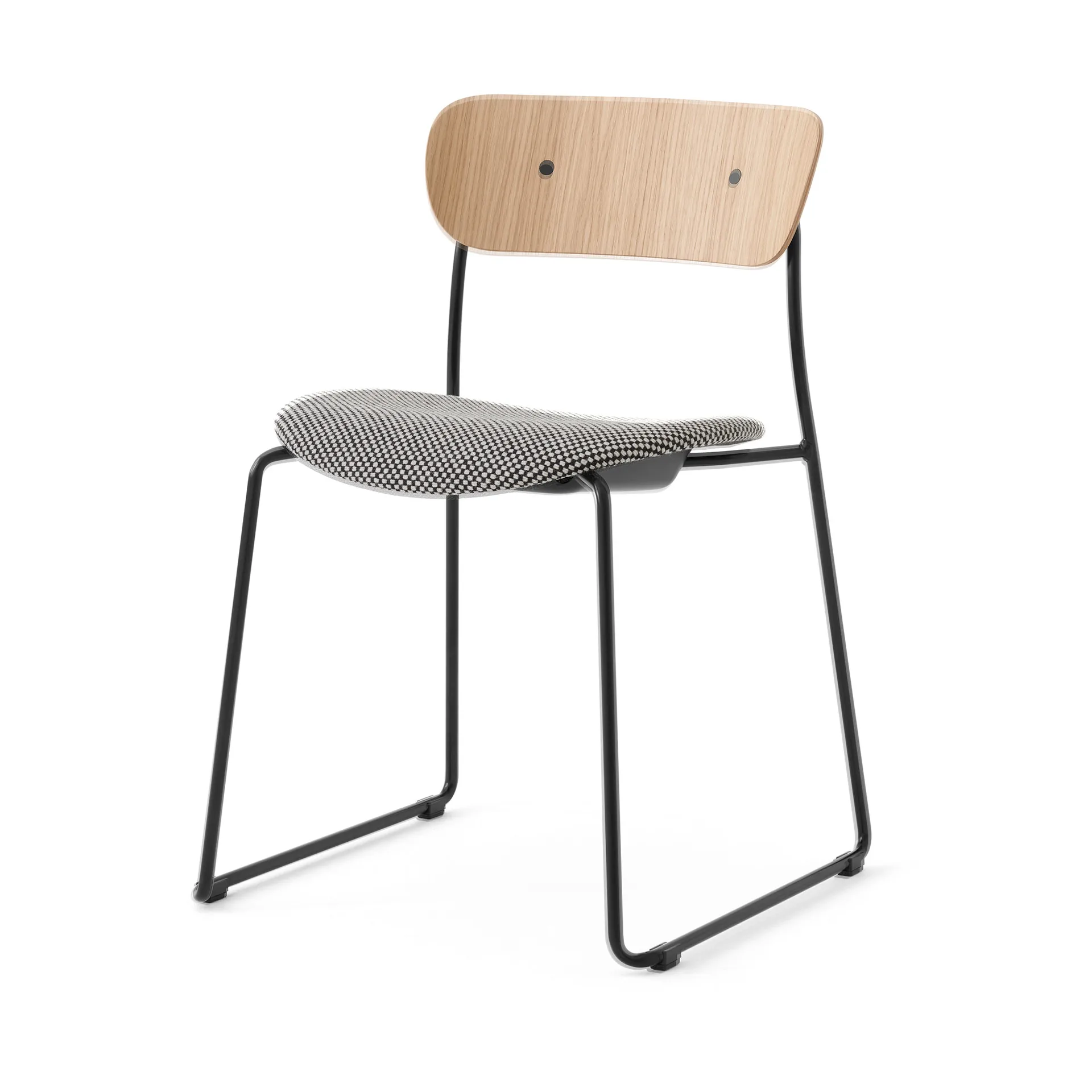 Chaise Pavilion AV52 assise rembourrée, Black-Sisu 0165 &Tradition