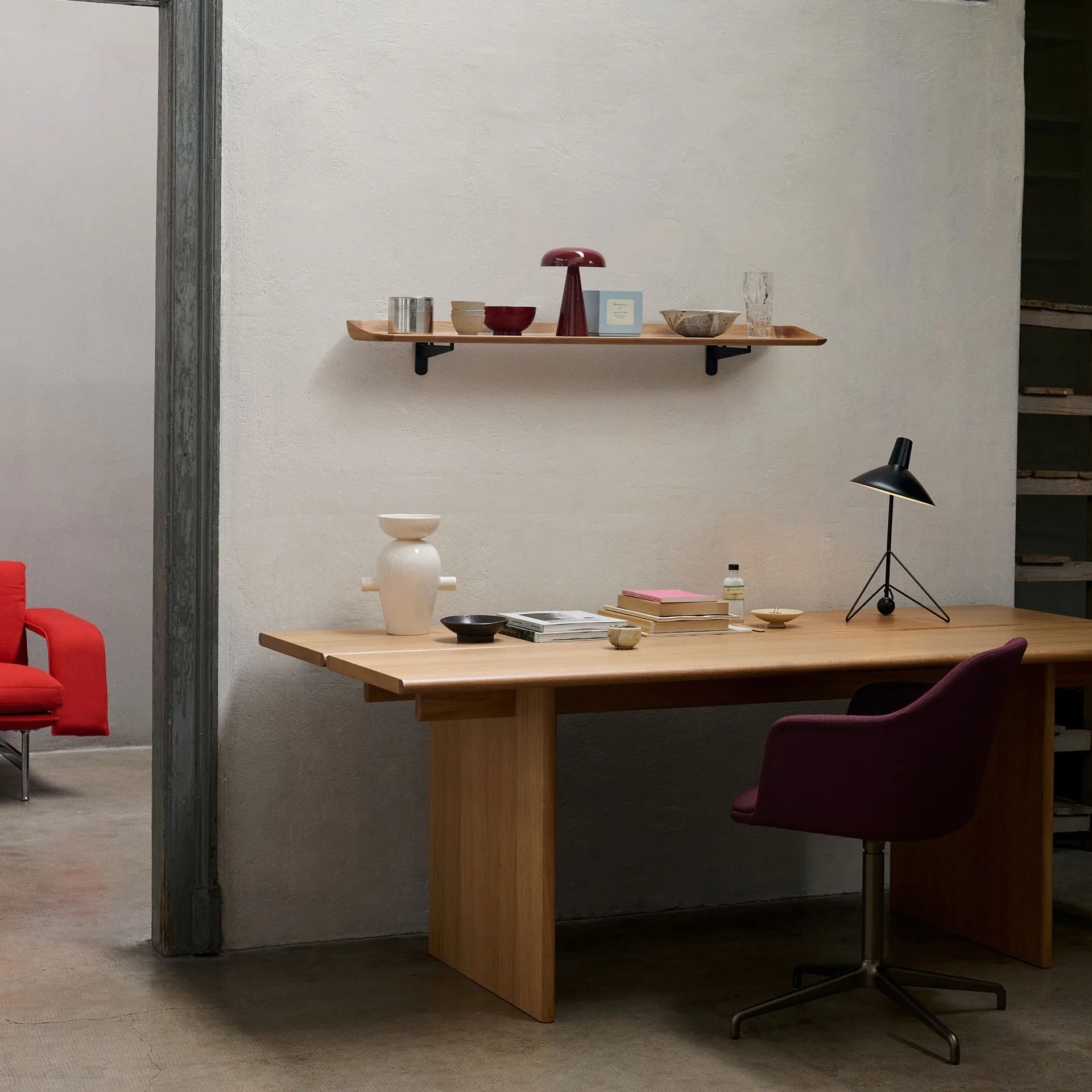 Étagère Guild HM15 120 cm, Solid lacquered oak &Tradition