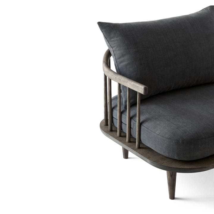 Fauteuil Fly SC1 - chêne huilé fumé + tissu gris - &Tradition