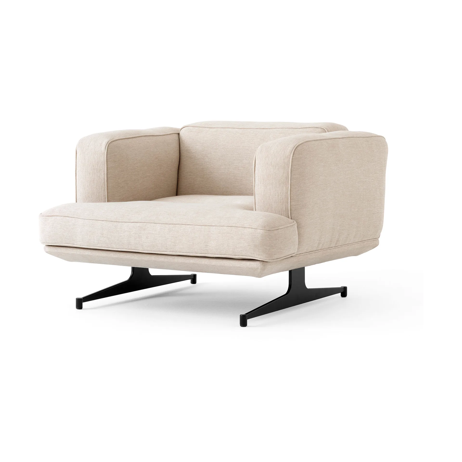 Fauteuil Inland AV21, Argile 0011-noir chaud &Tradition