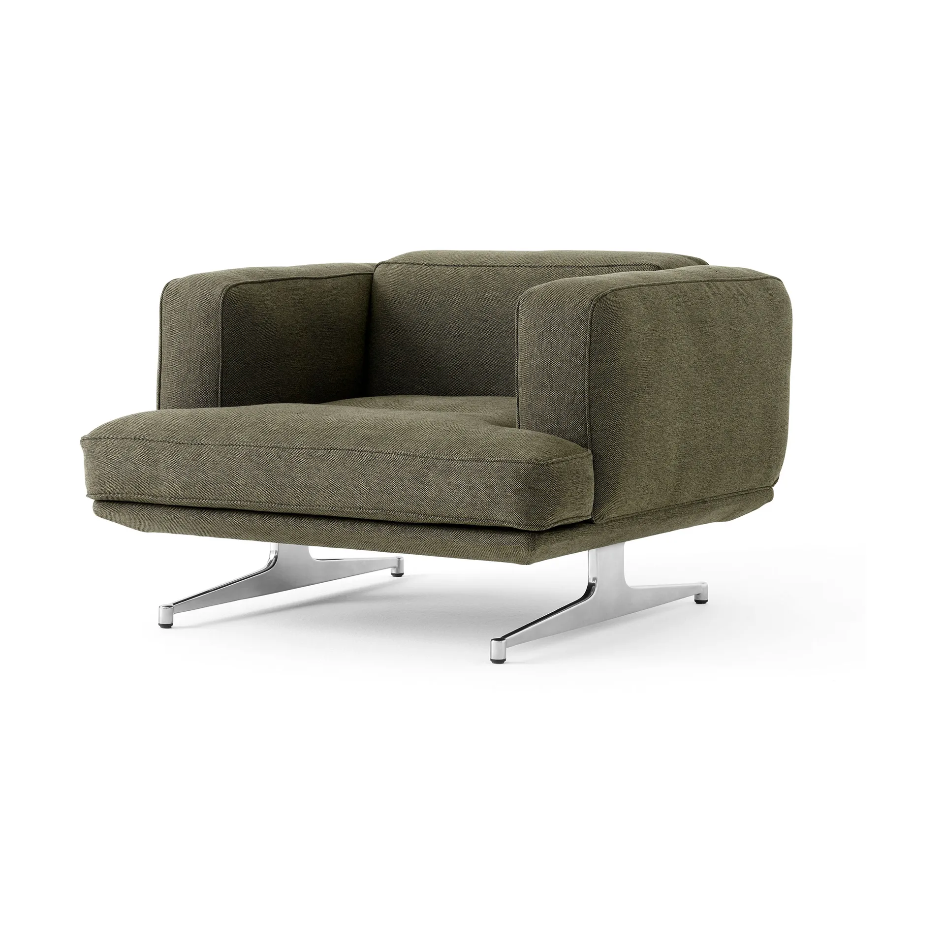 Fauteuil Inland AV21, Argile 0014 - aluminium poli &Tradition