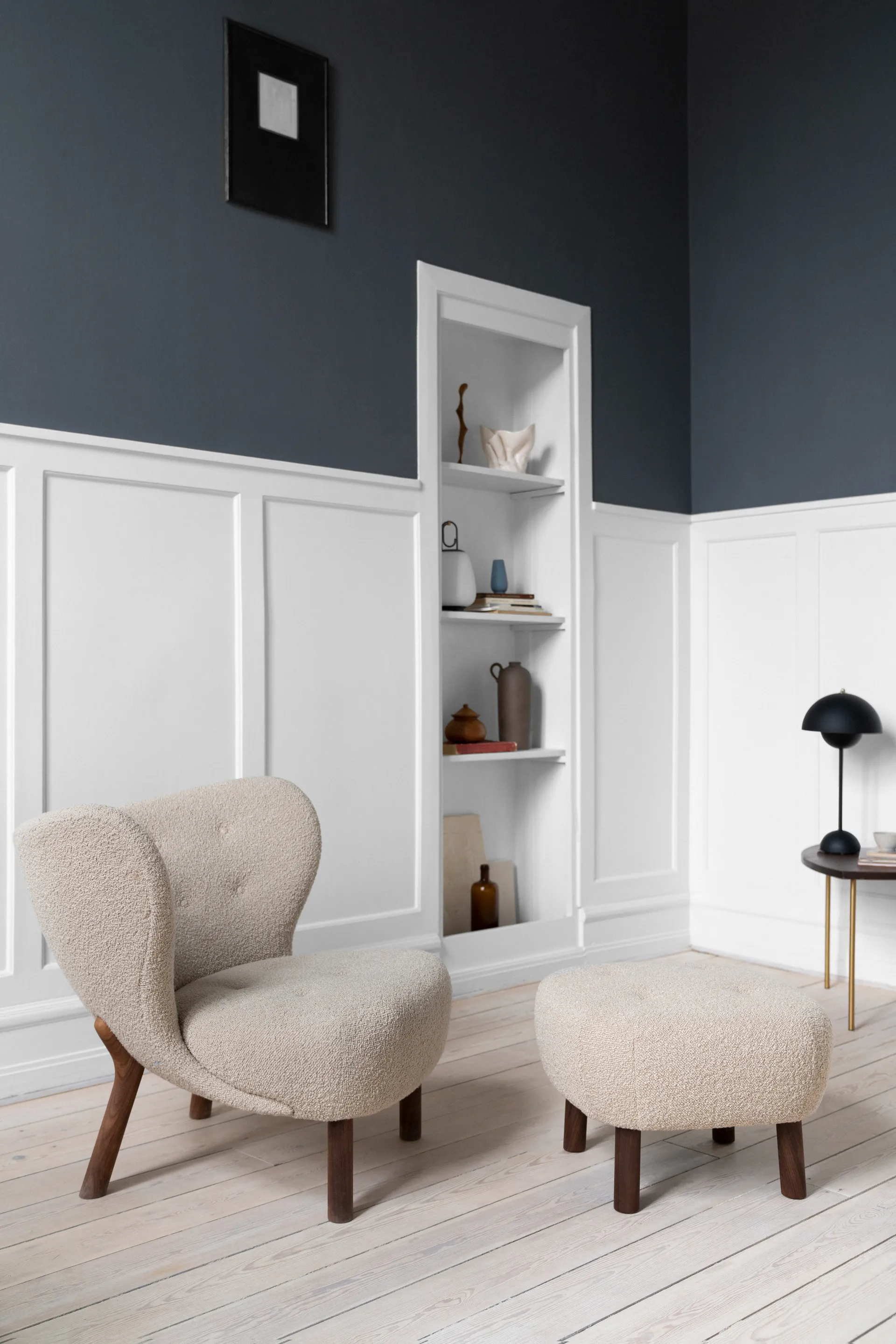 Fauteuil Little Petra VB1, Chêne huilé blanc Karakorum &Tradition