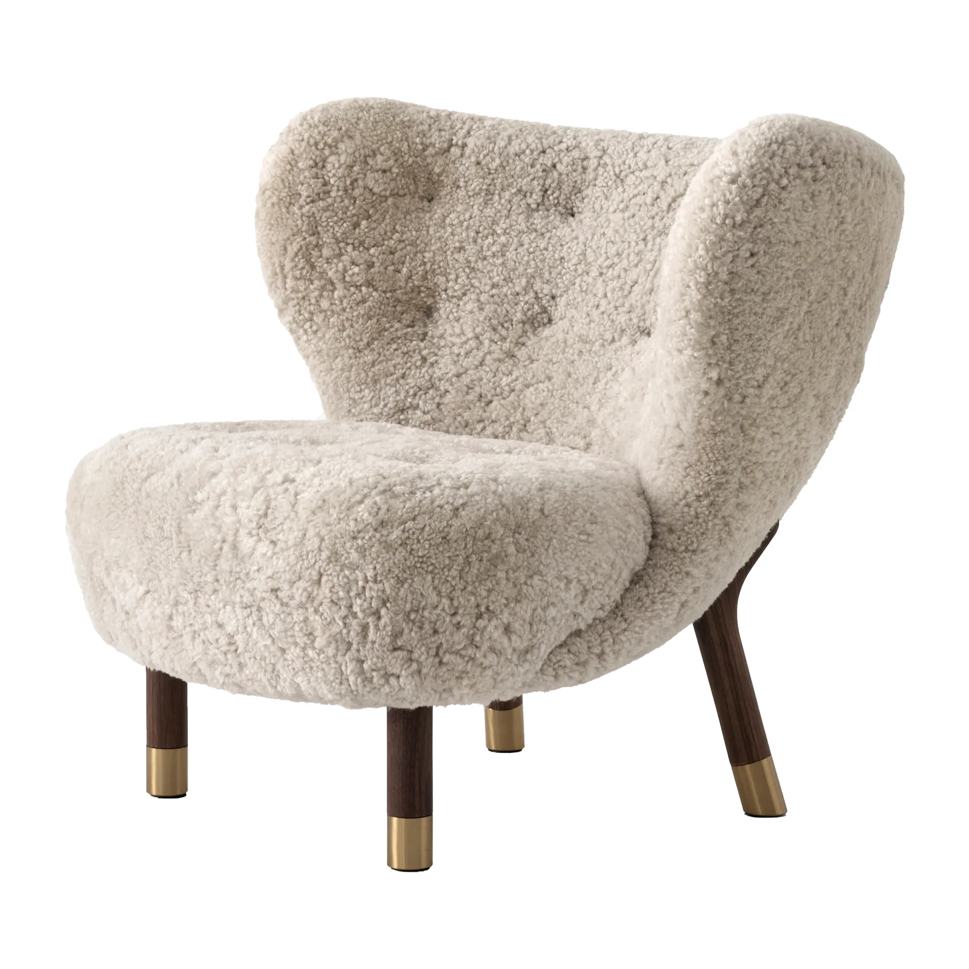 Fauteuil Little Petra VB1 Limited Edition, Noyer, laiton-Moonlight &Tradition