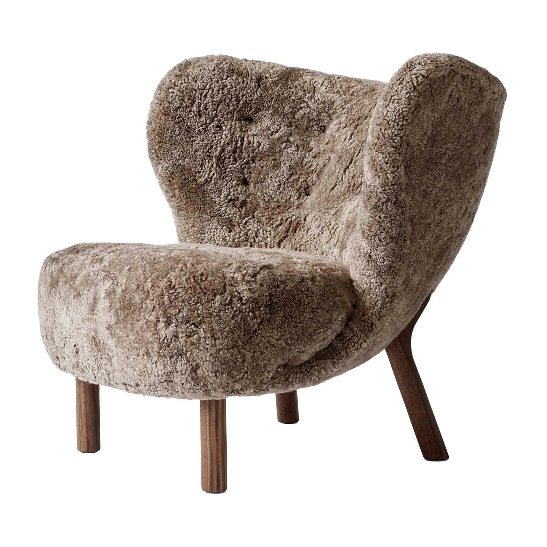 Fauteuil Little Petra VB1, Noyer huilé-Sahara &Tradition