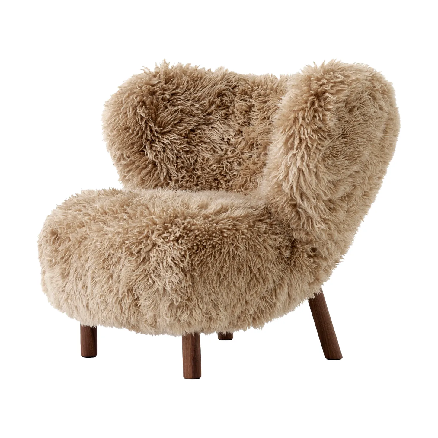 Fauteuil Little Petra VB1, Noyer huilé-Sheepskin honey &Tradition