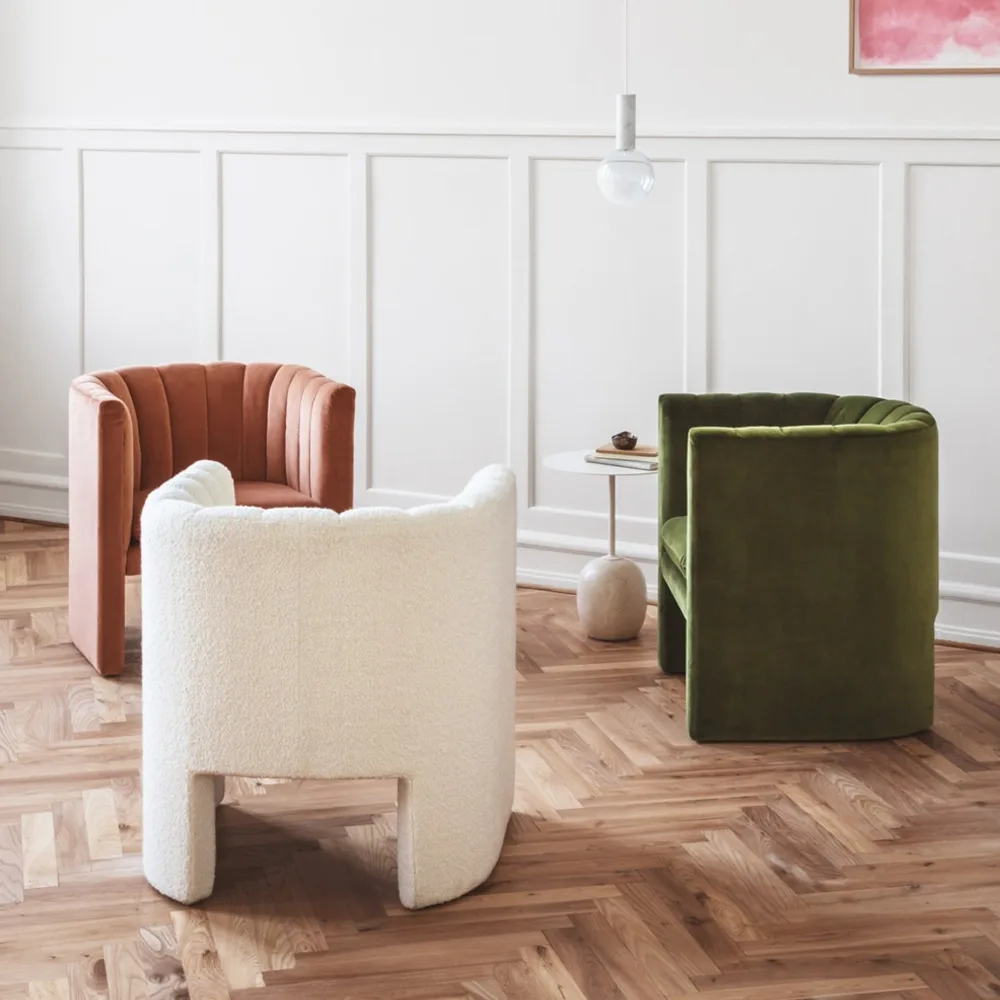 Fauteuil Loafer SC23 f, tissu karakorum ivory &Tradition