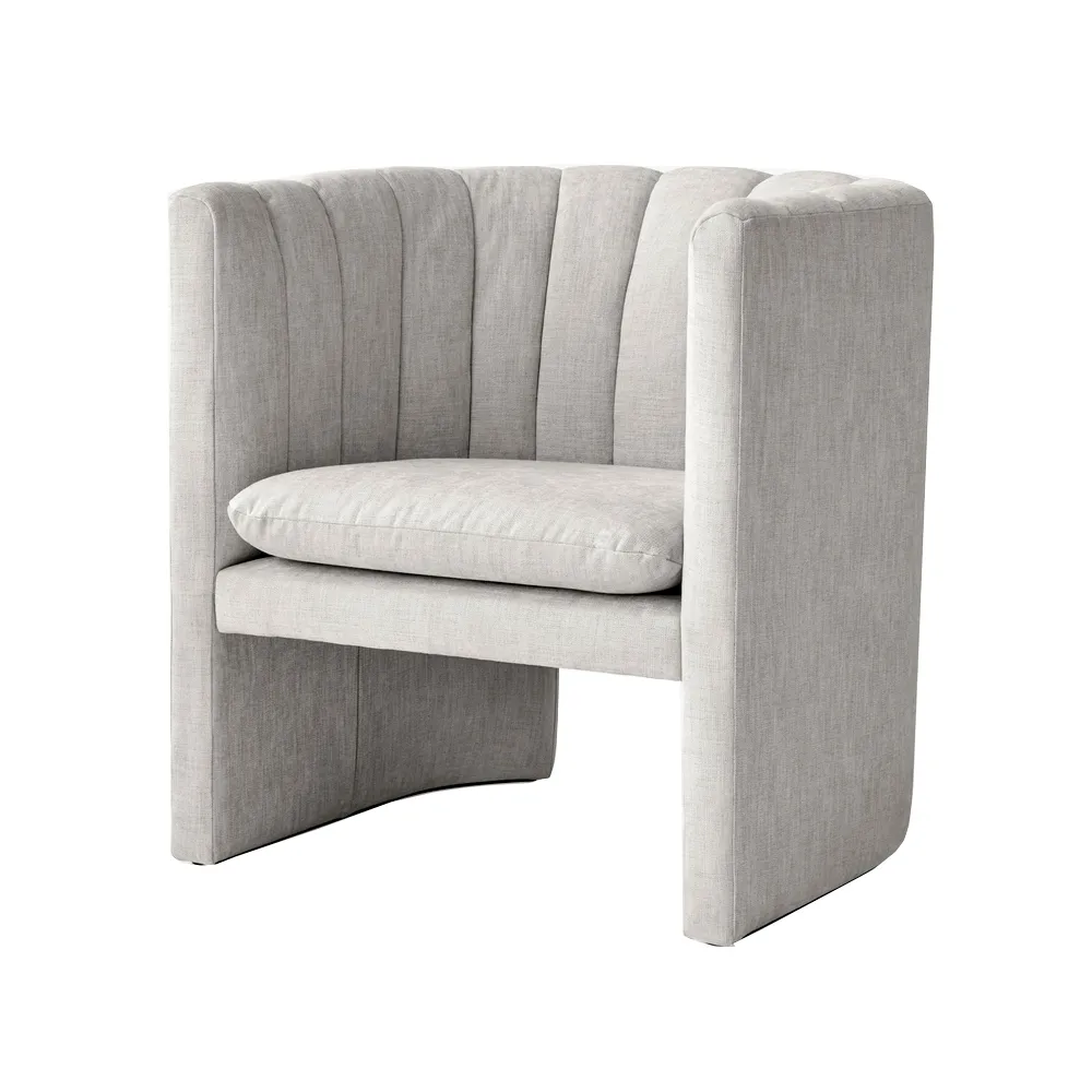 Fauteuil Loafer SC23 f, tissu maple 112 light grey &Tradition