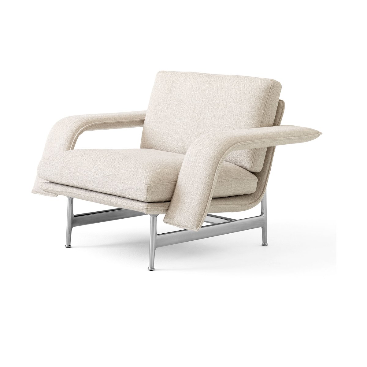 &Tradition Fauteuil lounge Meantime AV29 Pol. aluminium-Ecriture 0210