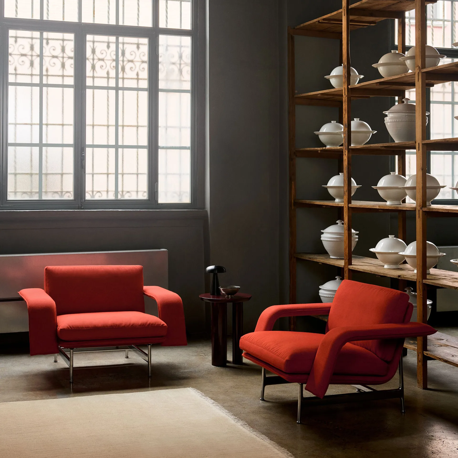 Fauteuil lounge Meantime AV29, Pol. aluminium-Fiord 0571 &Tradition