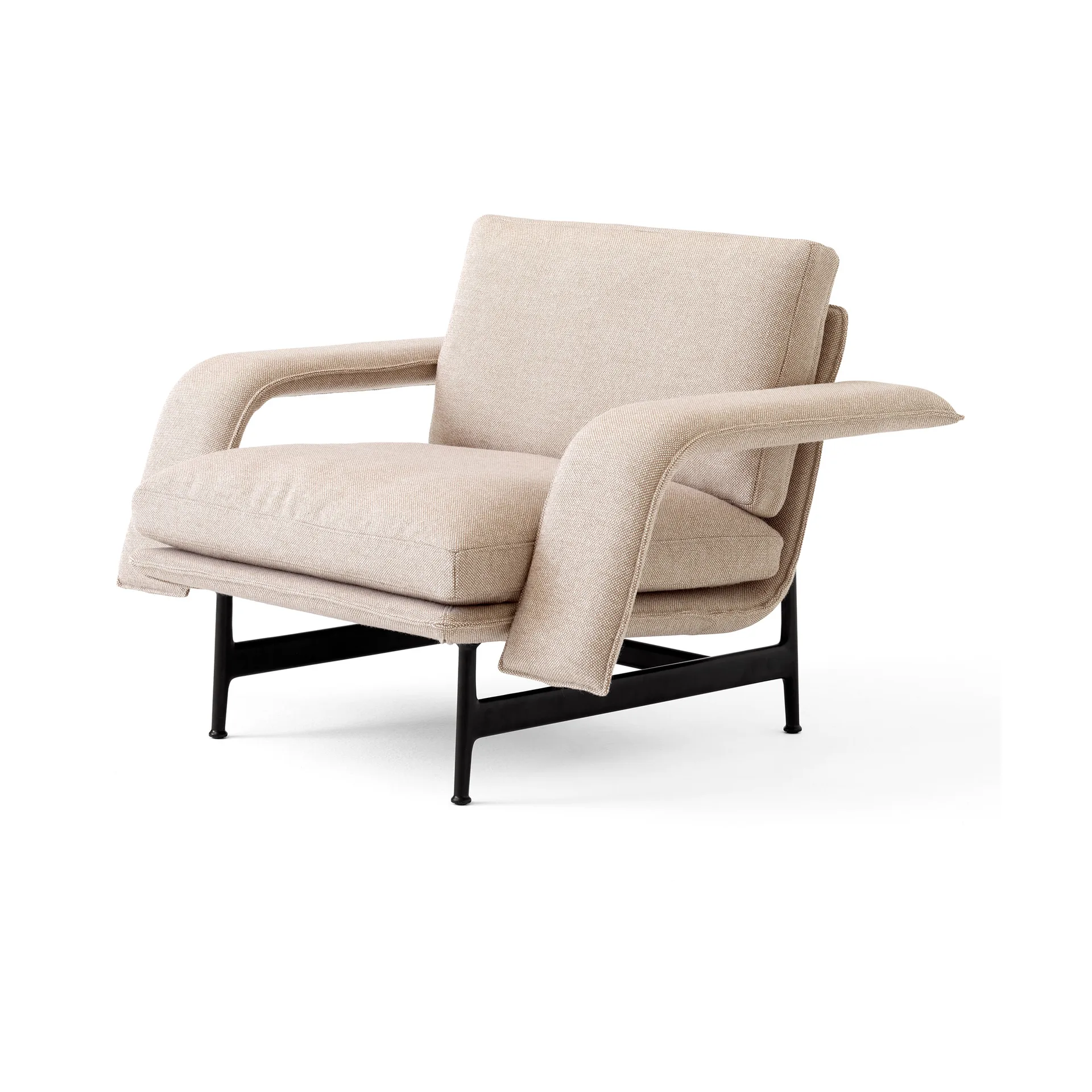 Fauteuil lounge Meantime AV29, Warm black-Hallingdal 0220 &Tradition