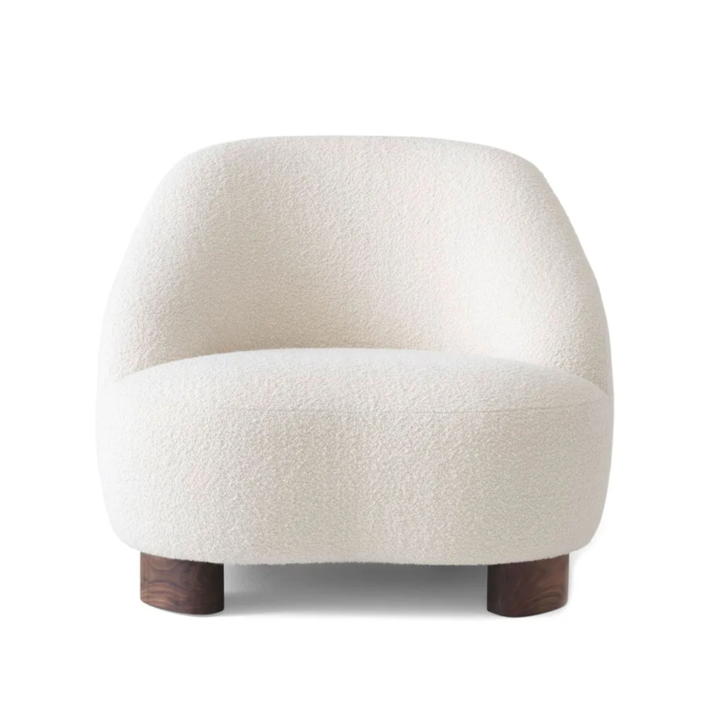 &Tradition Fauteuil Margas LC1 Karakorum 001 blanc-pieds en noyer