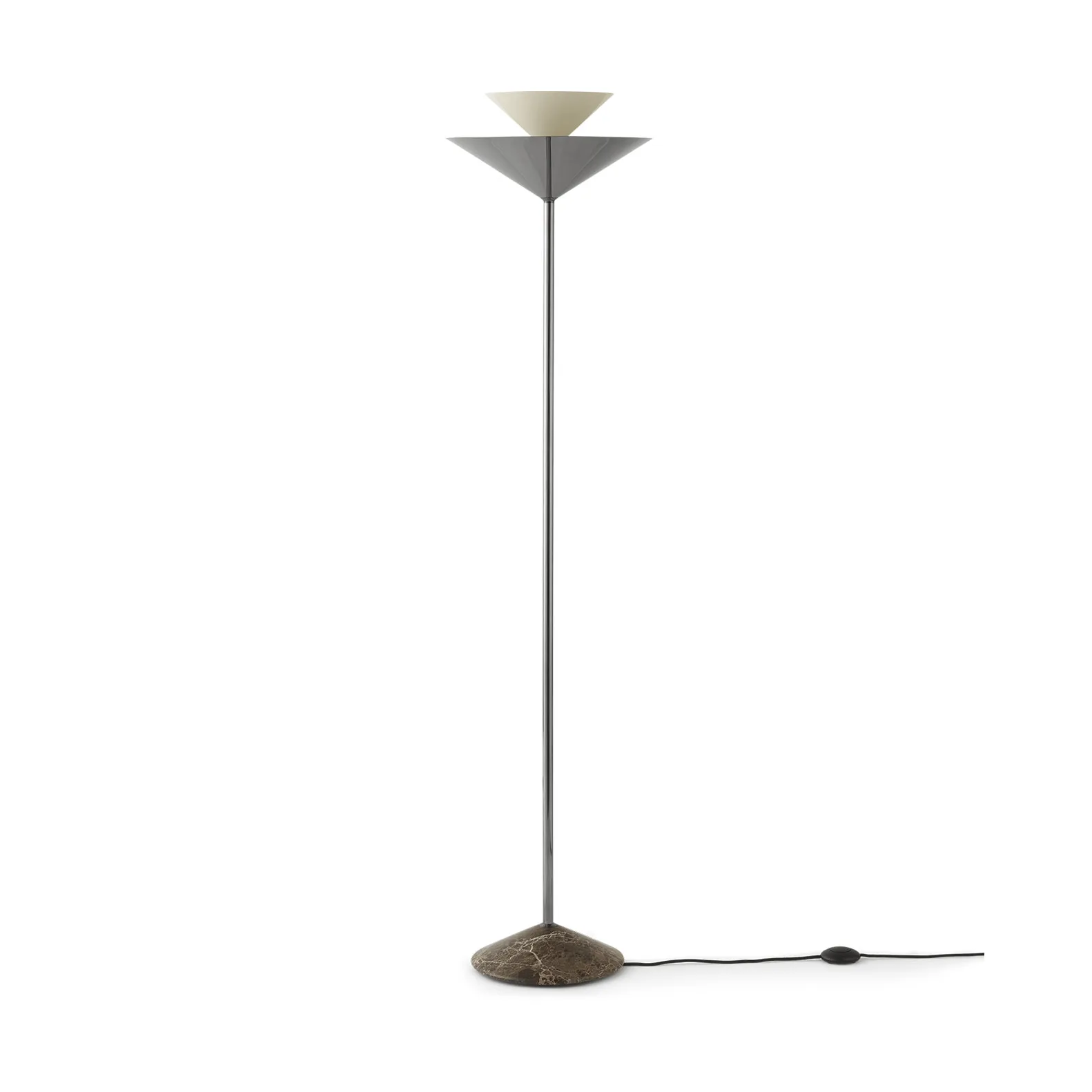 Gio LN 28 lampadaire, Chrome foncé, marmo &Tradition