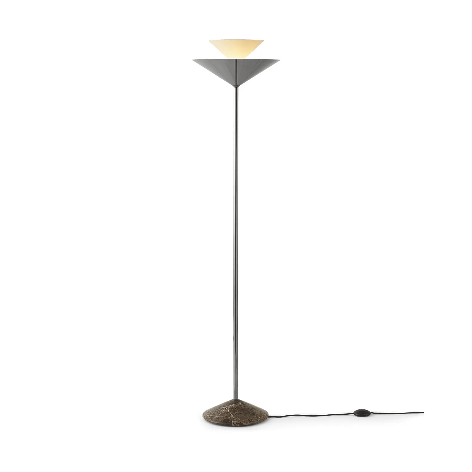 Gio LN 28 lampadaire, Chrome foncé, marmo &Tradition