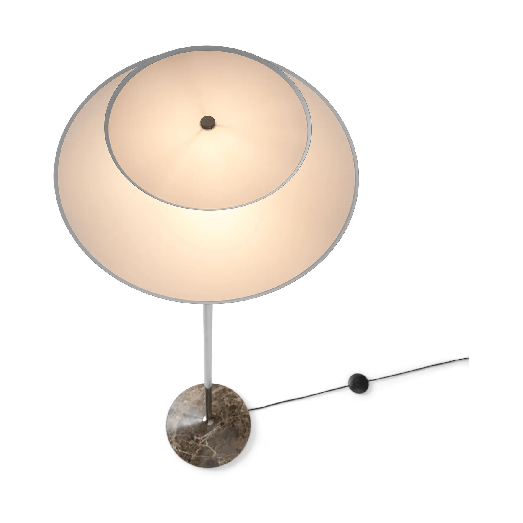 Gio LN 28 lampadaire, Chrome foncé, marmo &Tradition