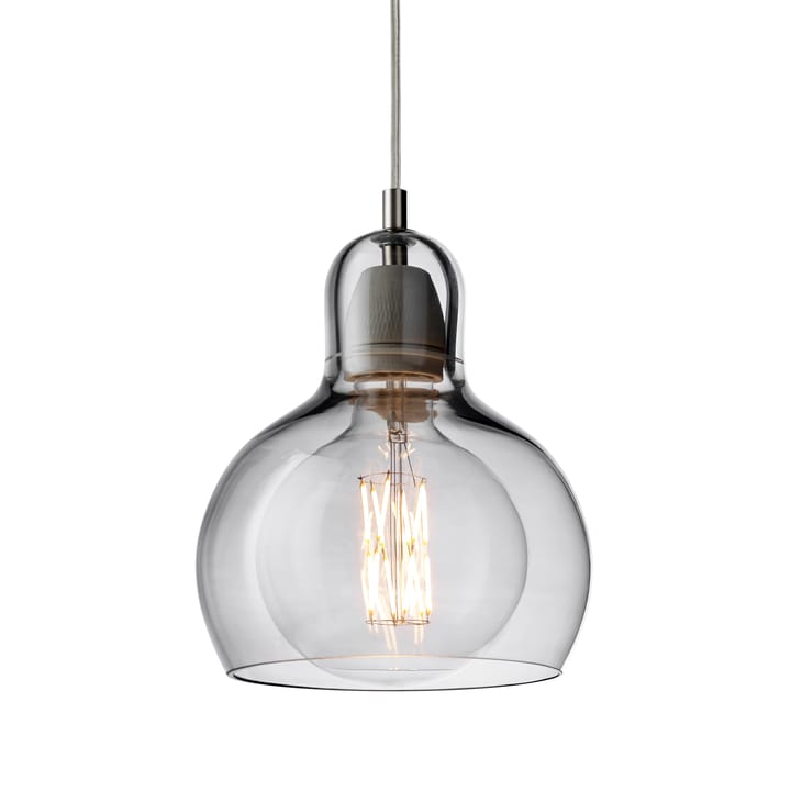 Lampe à suspension Mega Bulb, Argenté-câble transparent &Tradition