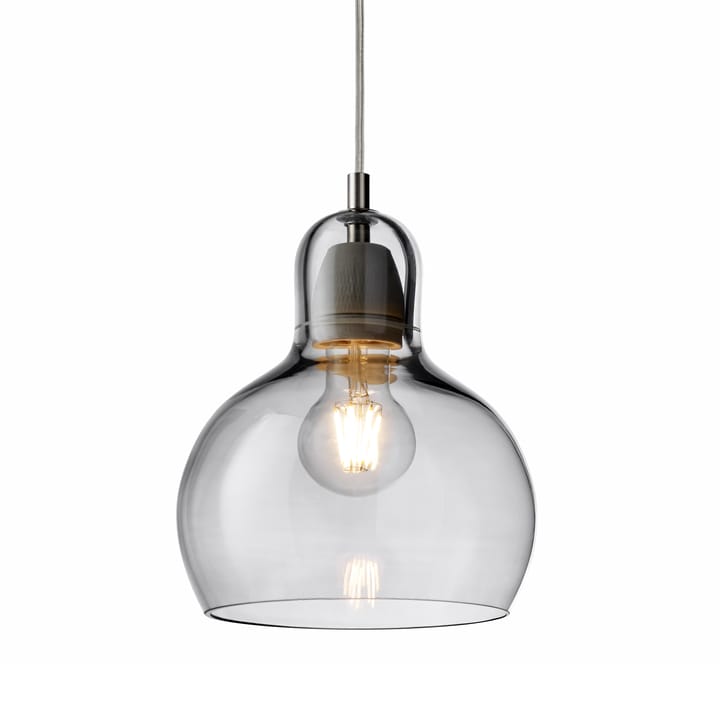Lampe à suspension Mega Bulb, Argenté-câble transparent &Tradition