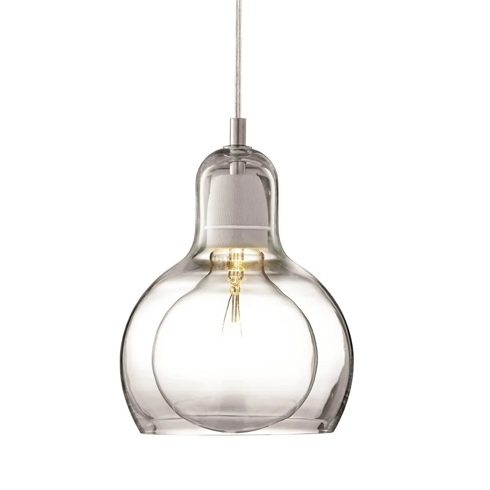 Lampe à suspension Mega Bulb, câble transparent &Tradition