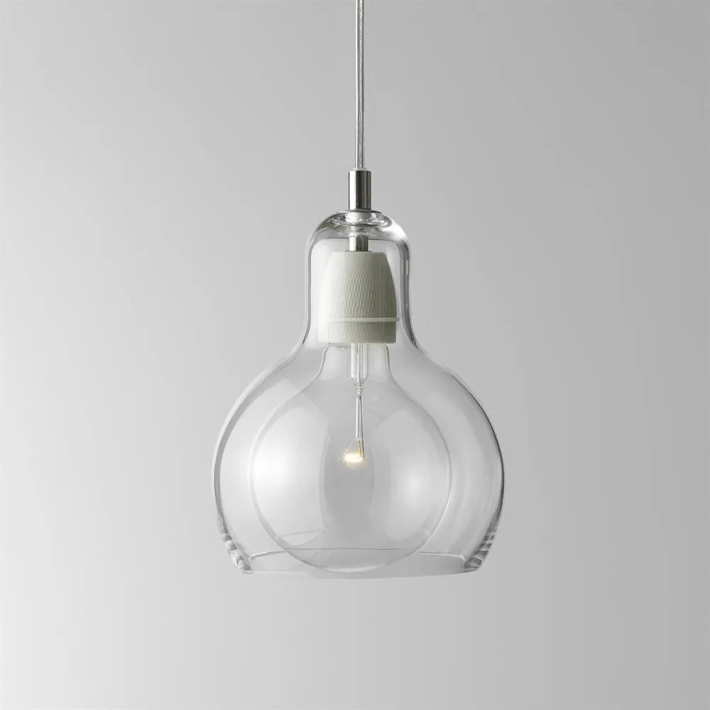 Lampe à suspension Mega Bulb, câble transparent &Tradition