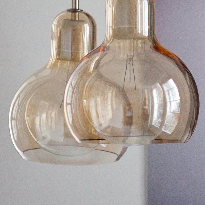 Lampe à suspension Mega Bulb, Doré-câble transparent &Tradition