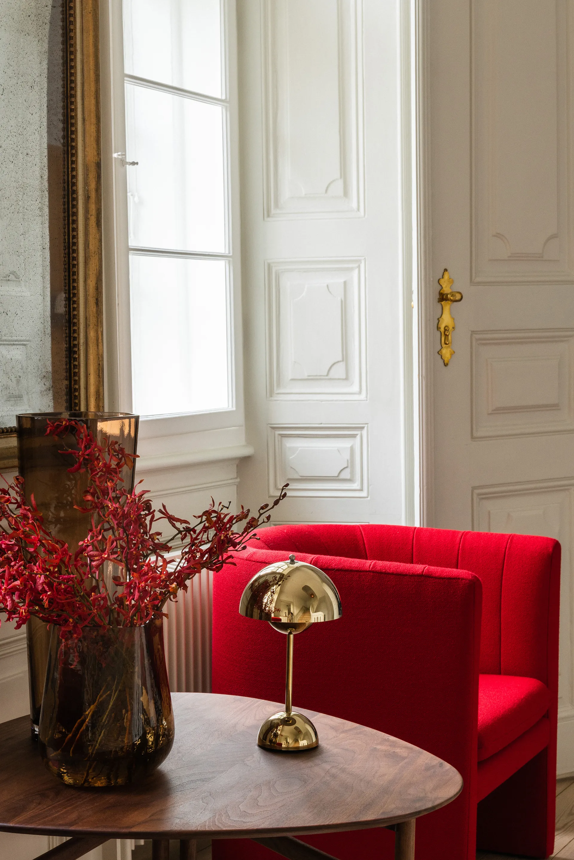 Lampe de table Flowerpot portable VP9, Brass &Tradition