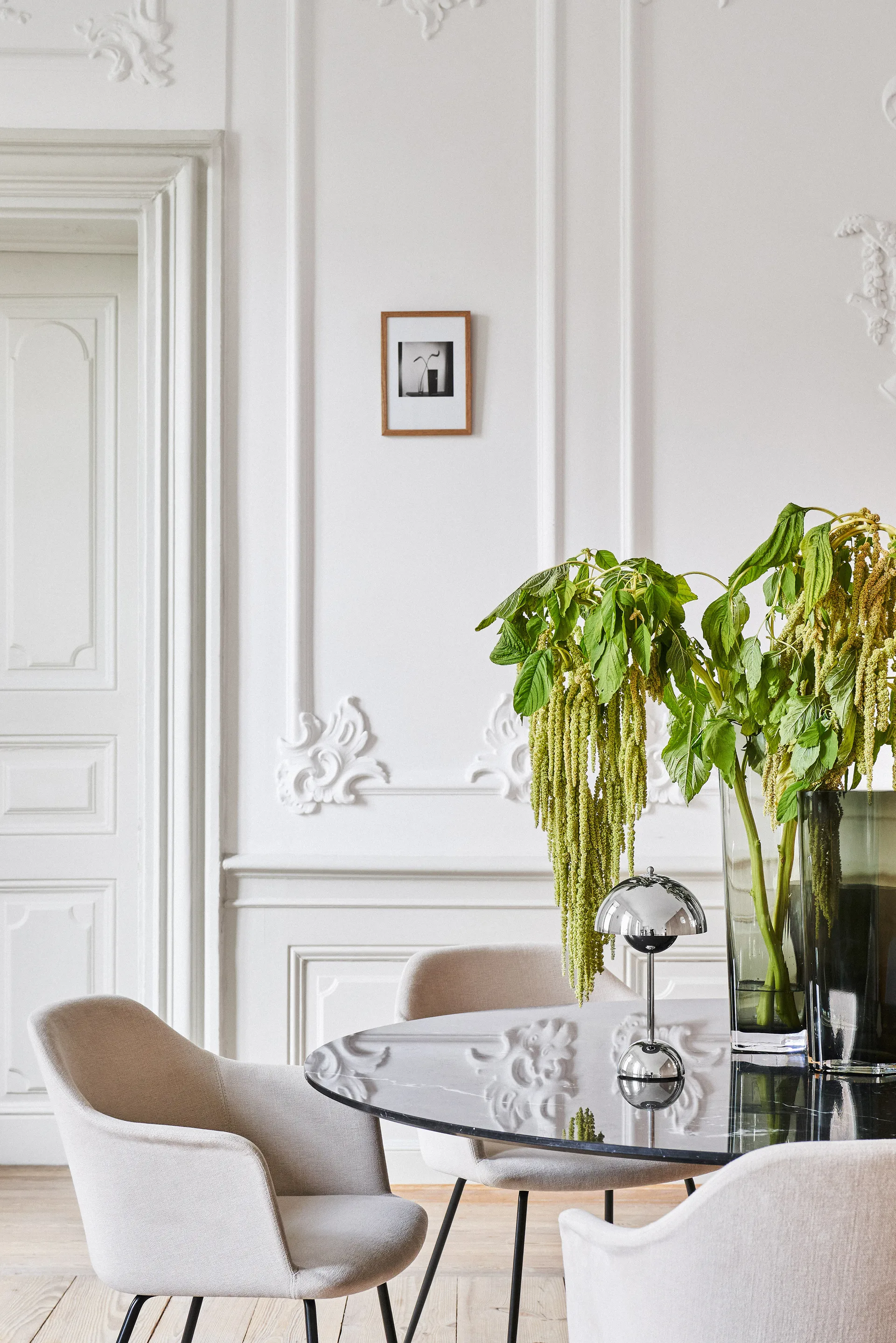 Lampe de table Flowerpot portable VP9, Chrome &Tradition