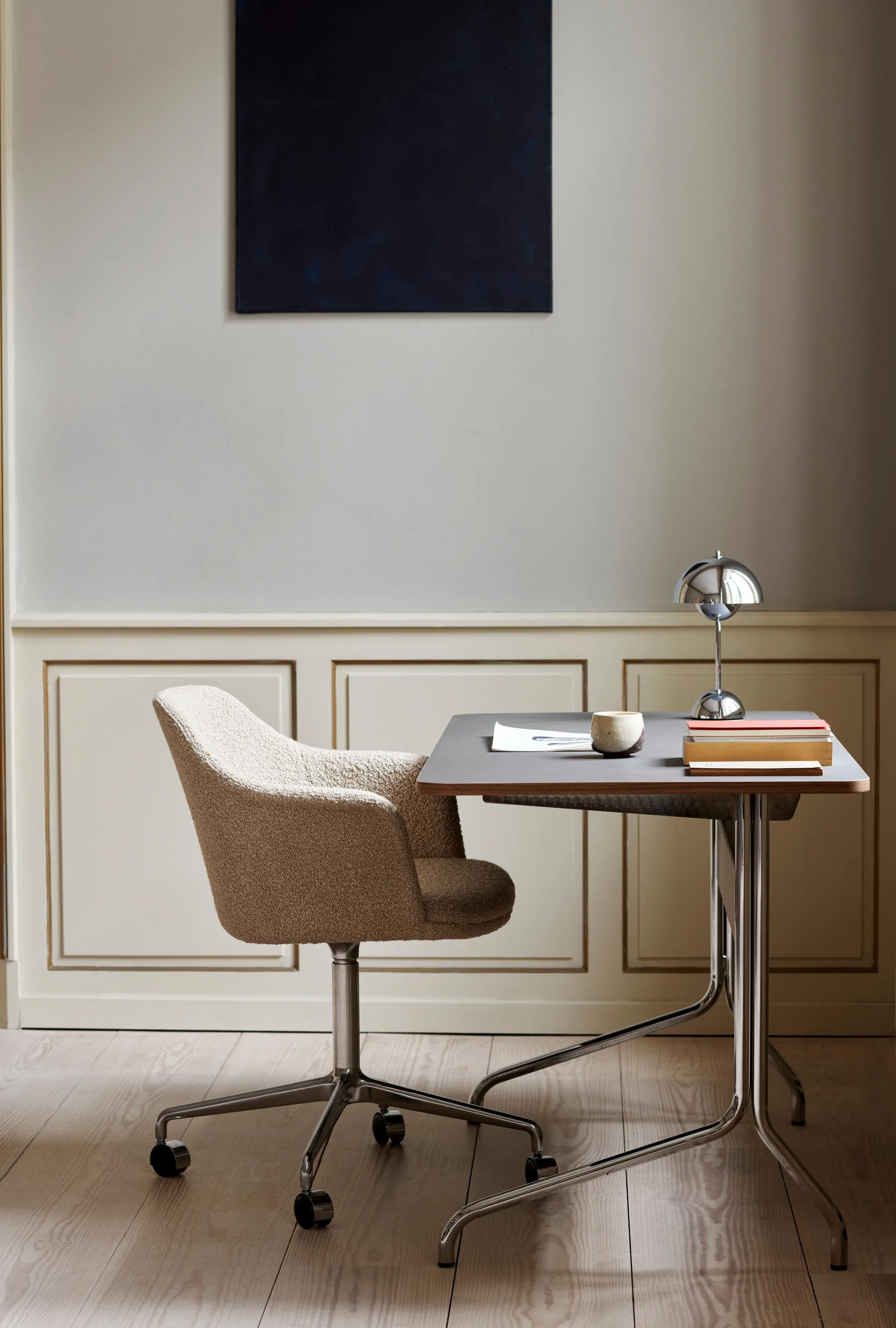 Lampe de table Flowerpot portable VP9, Chrome &Tradition