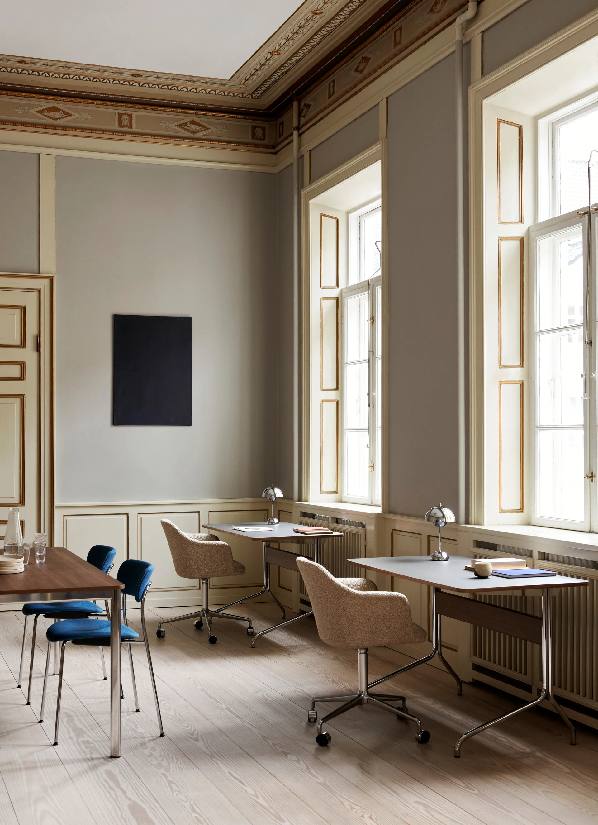 Lampe de table Flowerpot portable VP9, Chrome &Tradition