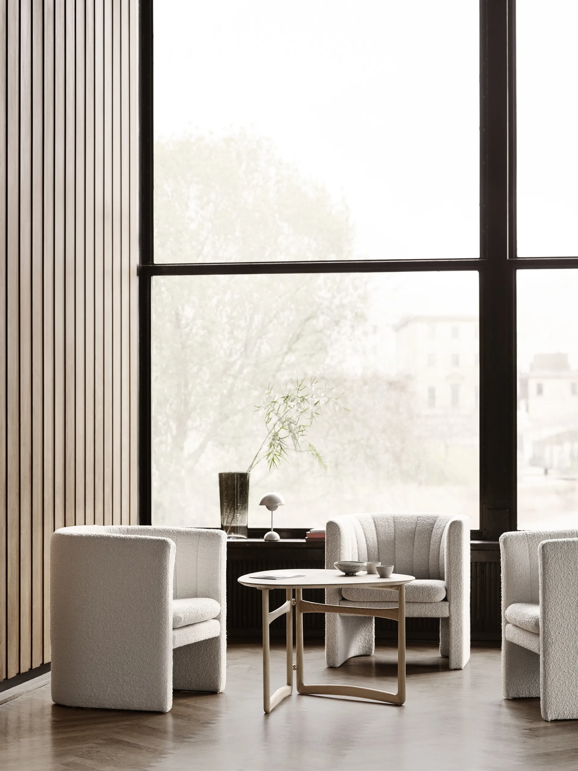 Lampe de table Flowerpot portable VP9, Grey beige &Tradition