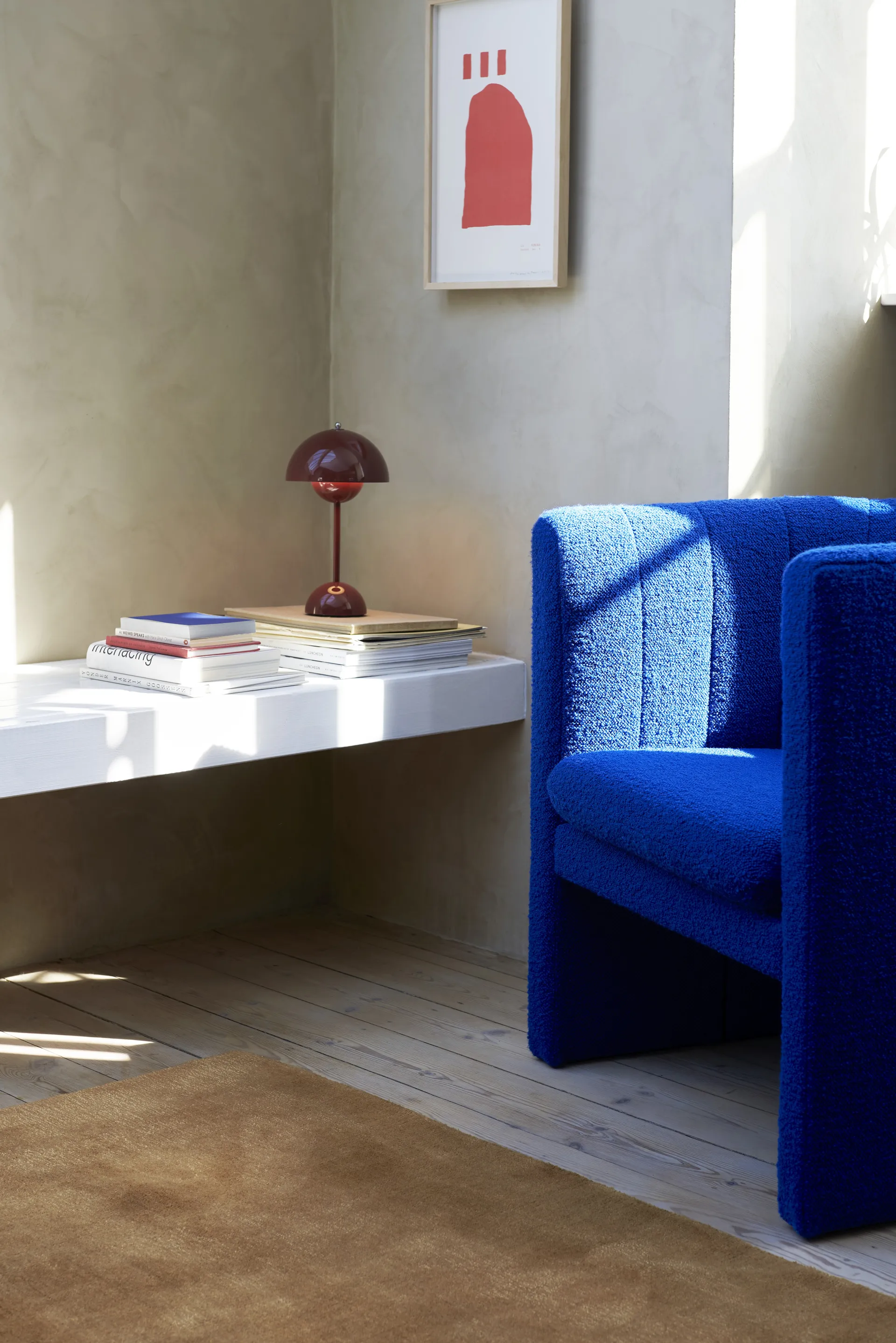 Lampe de table Flowerpot portable VP9, Red brown &Tradition