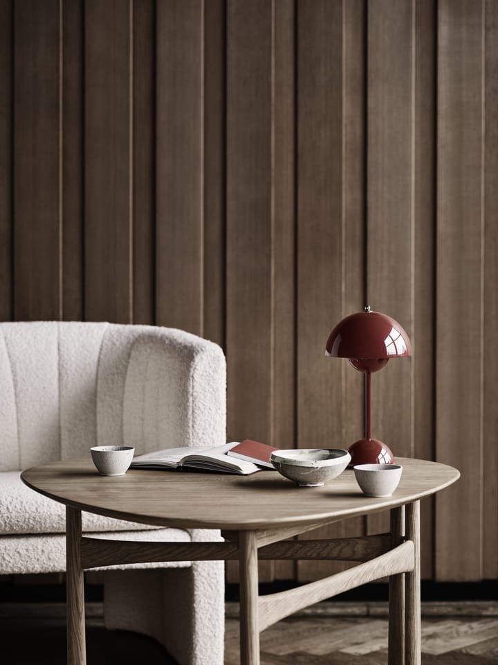 Lampe de table Flowerpot portable VP9, Red brown &Tradition