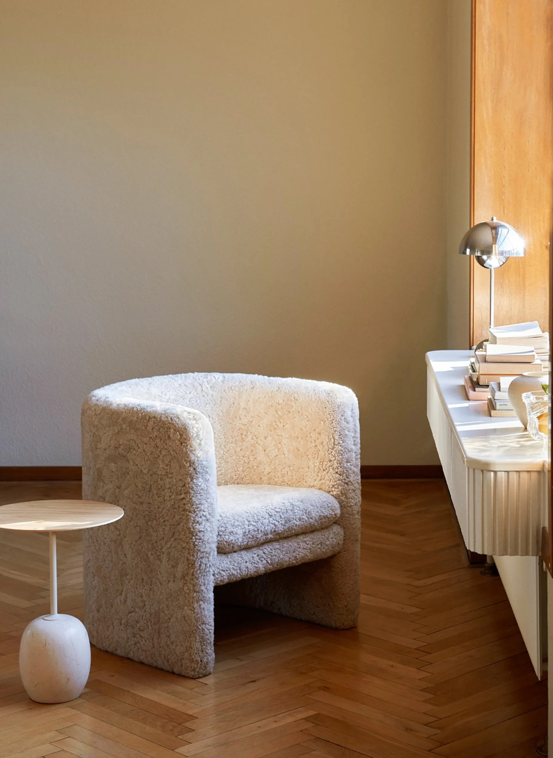 Lampe de table FlowerPot VP3, Chrome-plated &Tradition