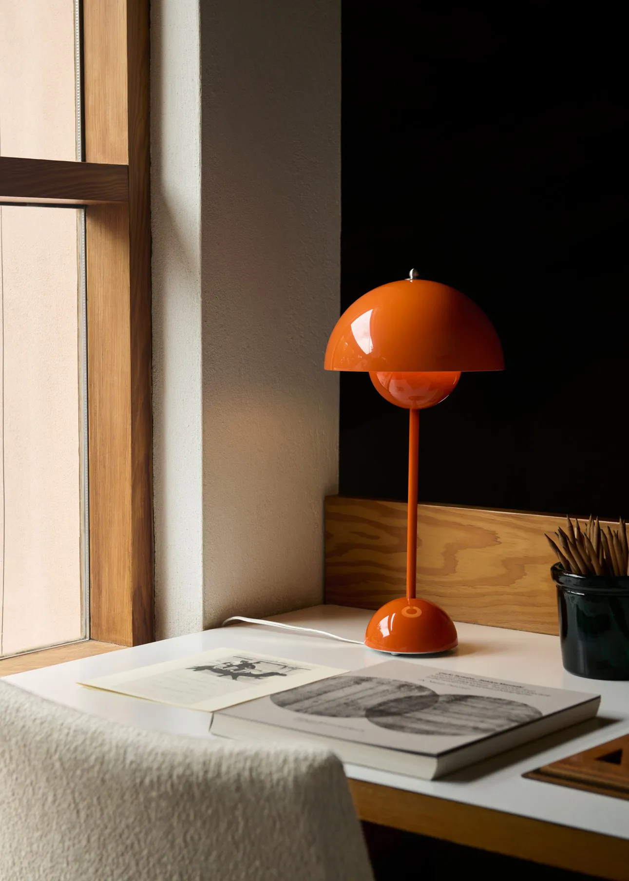 Lampe de table FlowerPot VP3, Zesty orange &Tradition