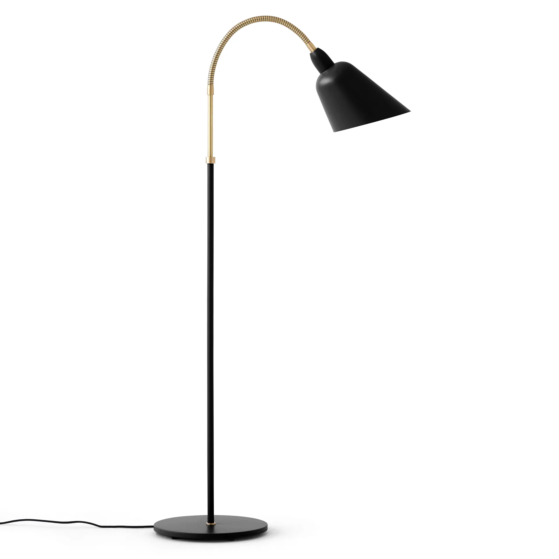 Lampe sur pied Bellevue AJ7, Noir-laiton &Tradition