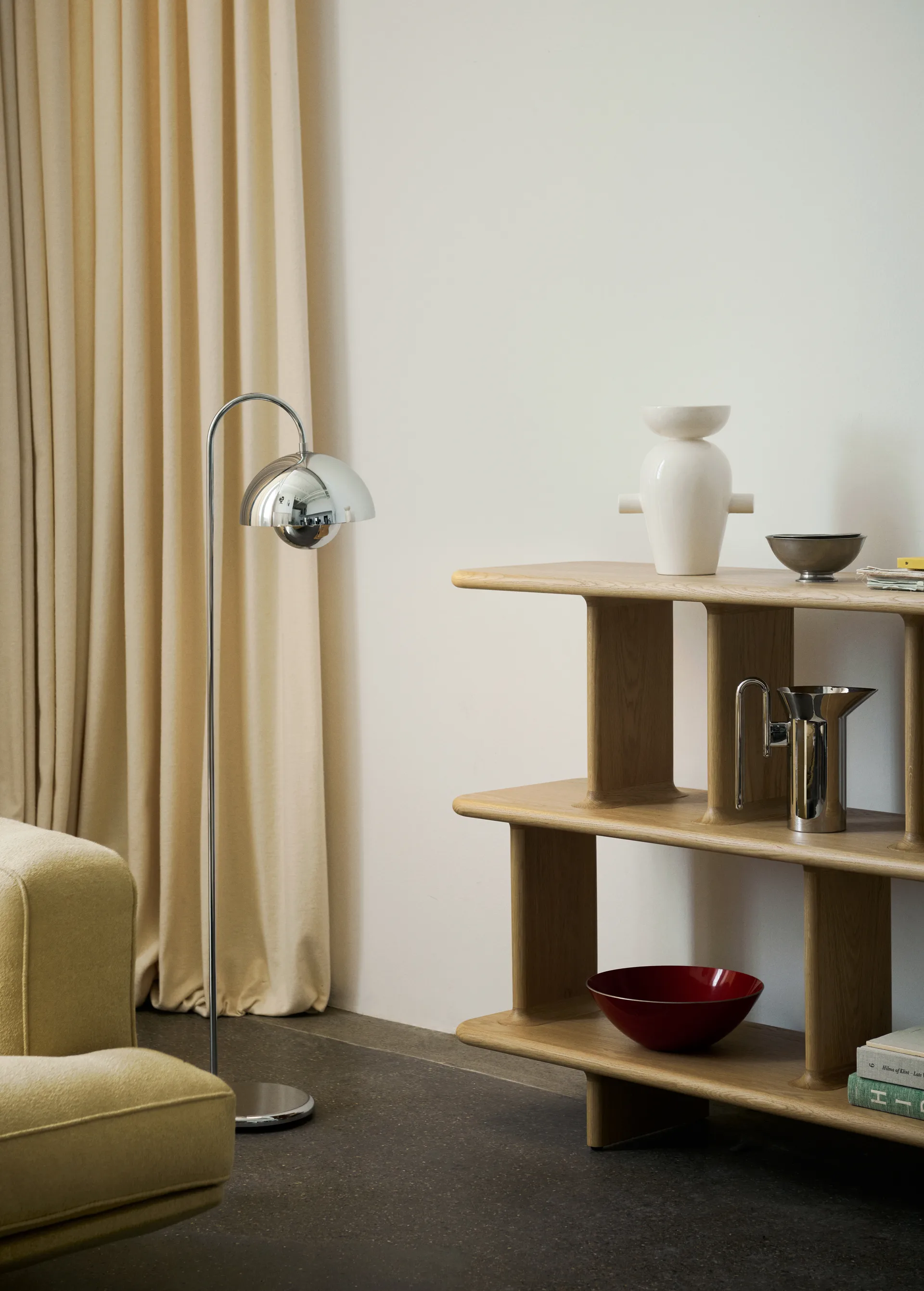 Lampe sur pied Flowerpot VP12, Chrome &Tradition