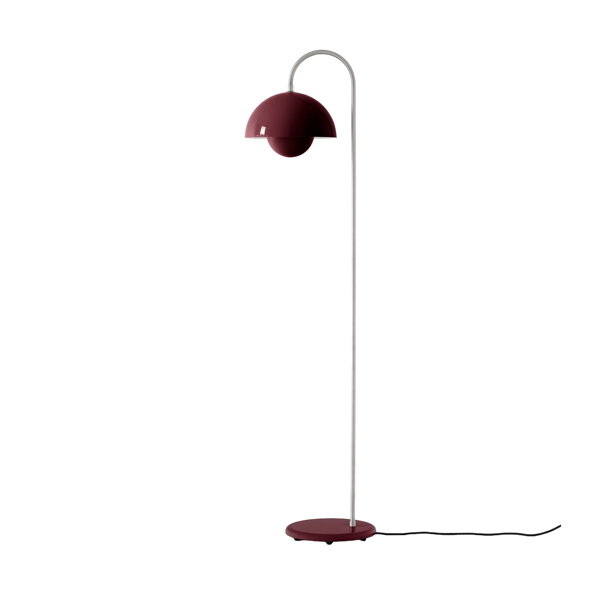 Lampe sur pied Flowerpot VP12, Dark plum &Tradition
