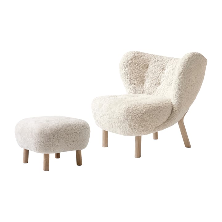 Little Petra VB1 fauteuil et pouf ATD1 - Chêne huilé blanc-Moonlight - &Tradition