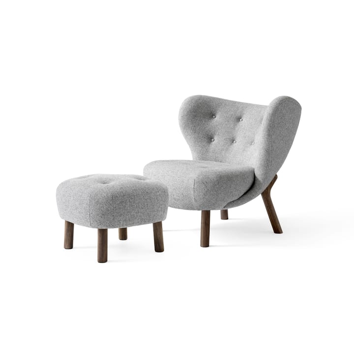 Little Petra VB1 fauteuil et pouf ATD1 - Noyer huilé-Hallingdal - &Tradition