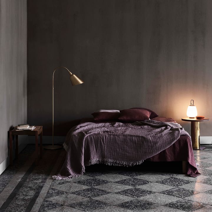 Plaid en laine Collect SC33 260x260 cm, Cloud & Burgundy (beige-rouge) &Tradition