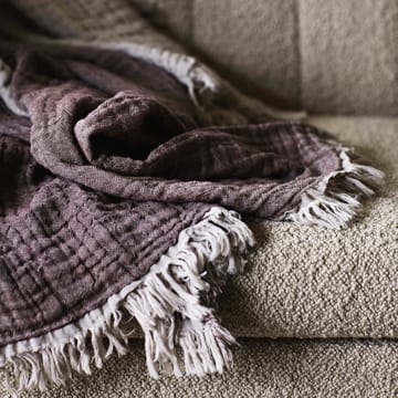 Plaid en laine Collect SC33 260x260 cm - Cloud & Burgundy (beige-rouge) - &Tradition