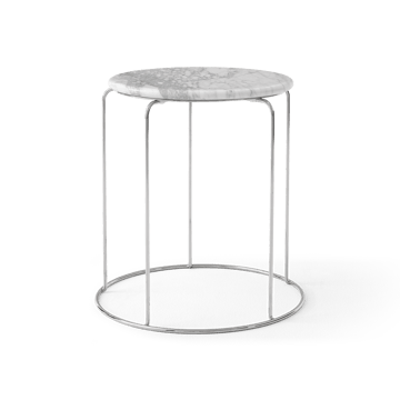 Plateau Wire Stool VP11 Ø38 cm - Bianco Carrara marbre - &Tradition