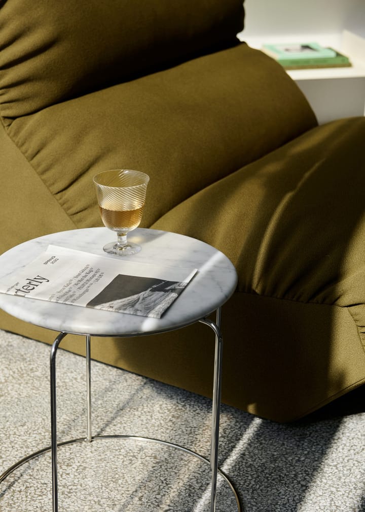 Plateau Wire Stool VP11 Ø38 cm, Bianco Carrara marbre &Tradition