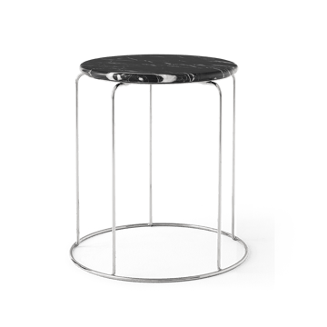 Plateau Wire Stool VP11 Ø38 cm - Nero Marquina marbre - &Tradition