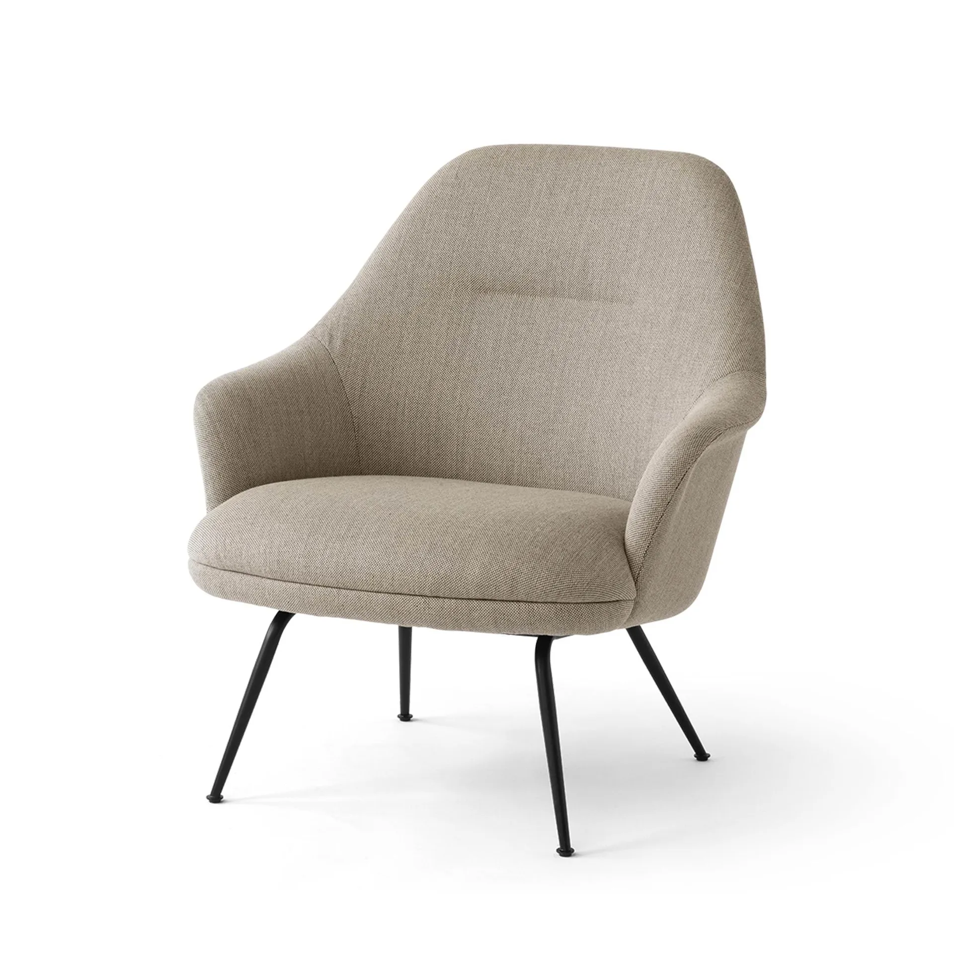 Rely HW139 lounge chair, Re-wool 0218-black &Tradition