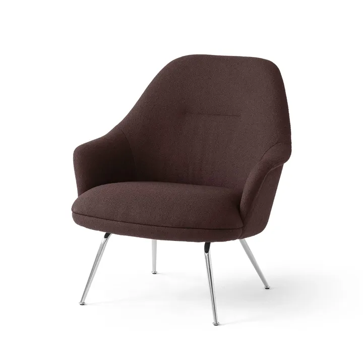 Rely HW139 lounge chair - Saxion 0397-chrome - &Tradition