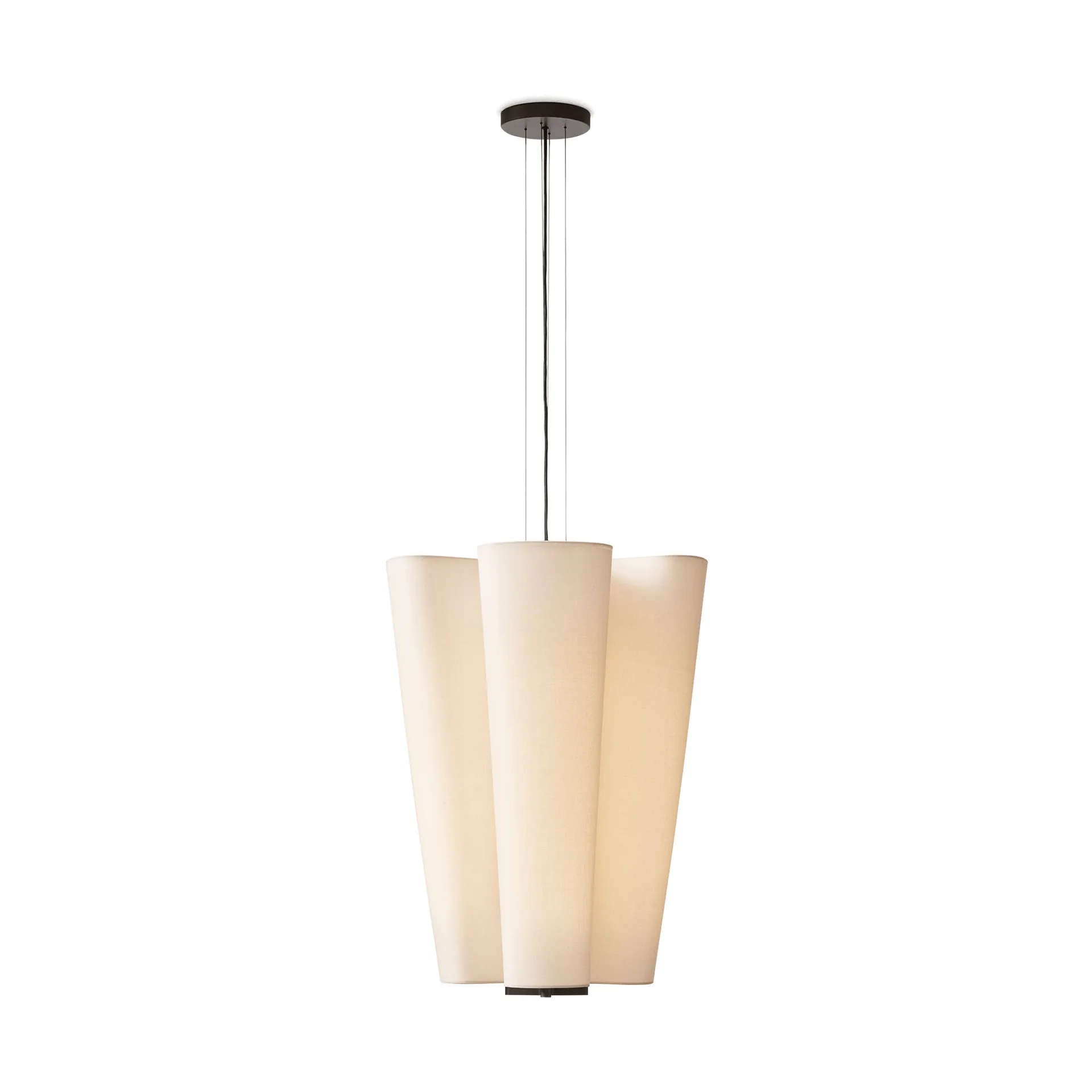 Suspension Bella chandelier, SC114, Bronzed & Soft Canvas, Ø47,2 cm &Tradition