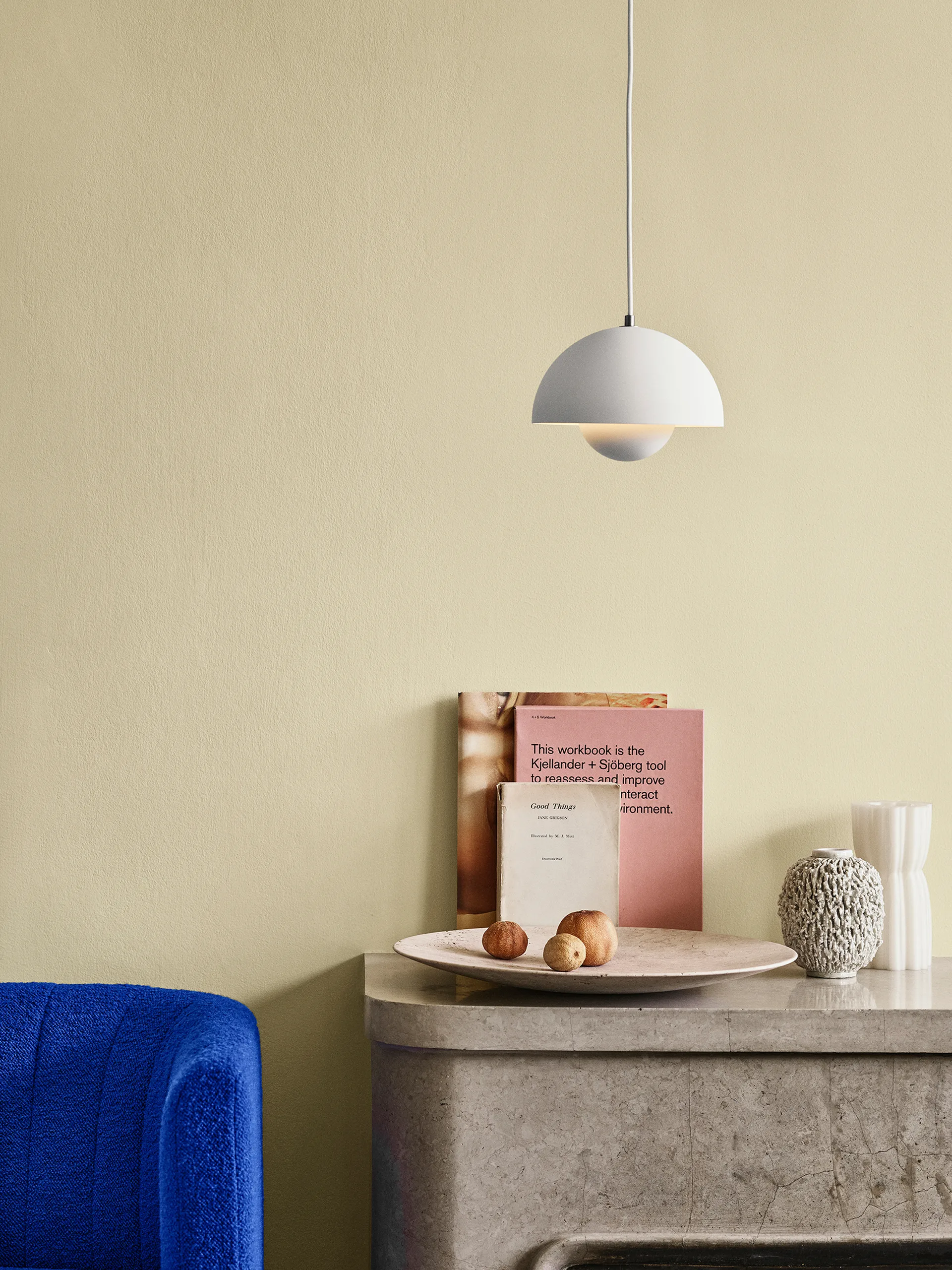 Suspension Flowerpot VP1, Blanc mat &Tradition