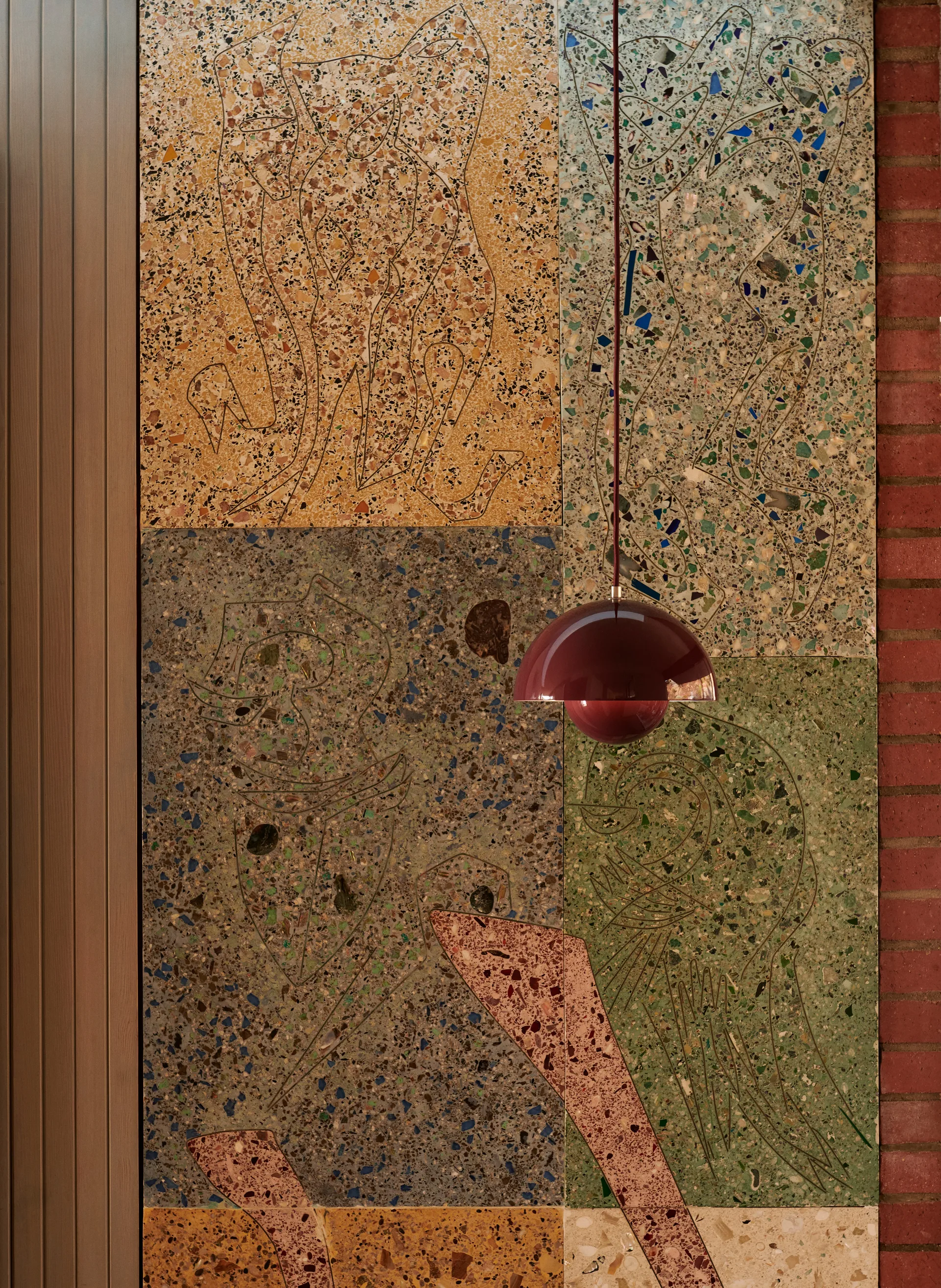 Suspension Flowerpot VP1, Dark plum &Tradition
