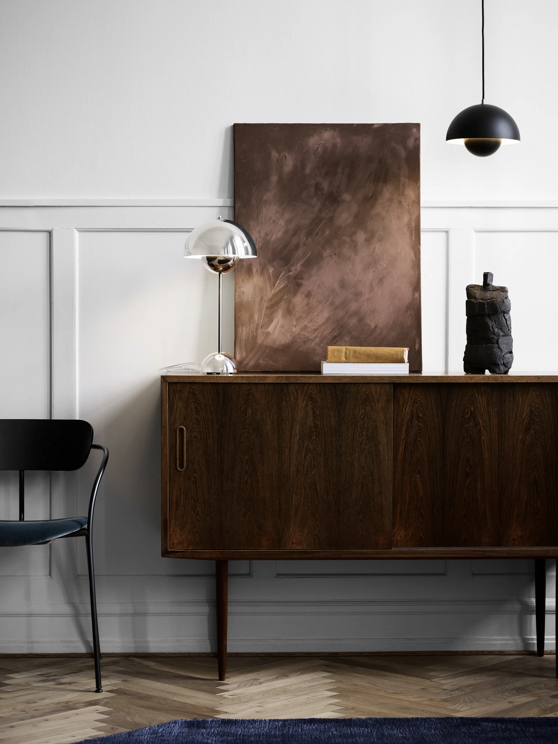 Suspension Flowerpot VP1, Noir mat &Tradition