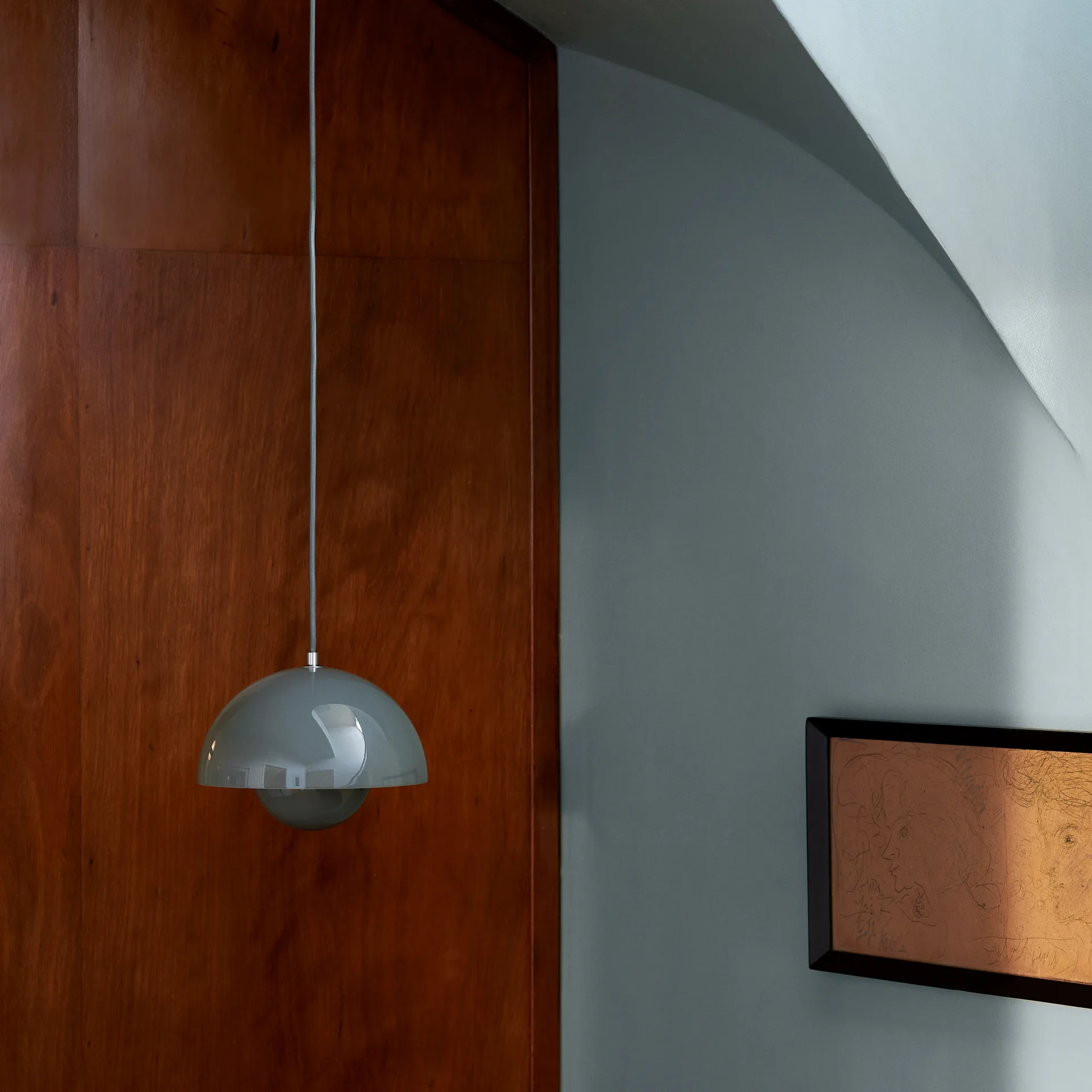 Suspension Flowerpot VP1, Stone blue &Tradition