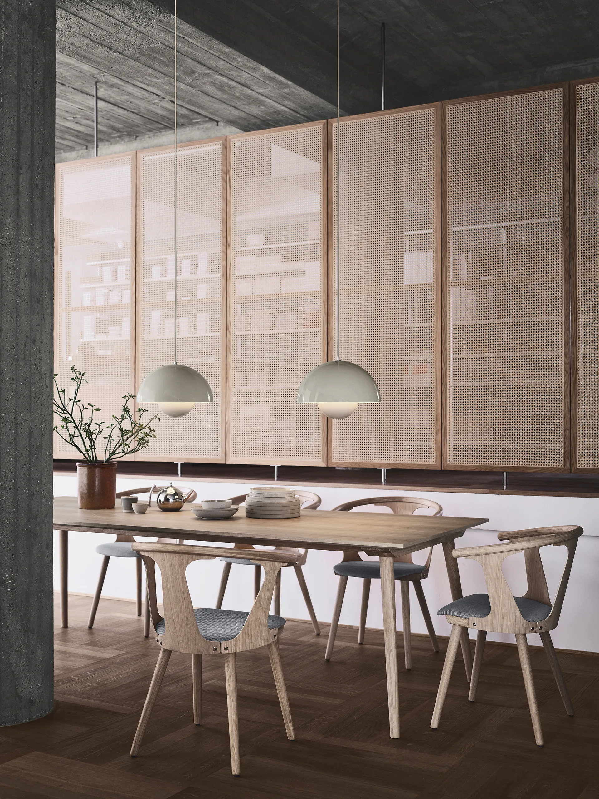 Suspension Flowerpot VP7, Gris-beige &Tradition